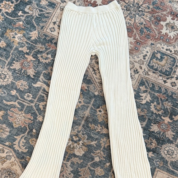 SABO Australia Medium US 6 Stretchy Ribbed Knit Cream Leggings - Picture 7 of 12